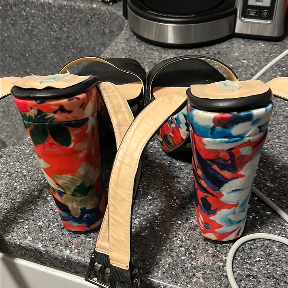 Floral Platform Heels